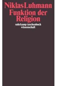 Funktion der Religion (suhrkamp taschenbuch wissenschaft)  - Niklas Luhmann