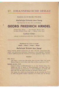Halleluja! Erhebet den Sang! (Programm).   - Fest-Oratorium für Soli, Chor und Orchester. LKMD Hans Helmut Ernst.