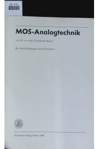 MOS-Analogtechnik.   - Mit 27 Tab.