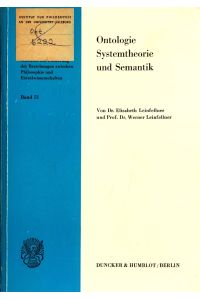 Ontologie Systemtheorie und Semantik Band 51