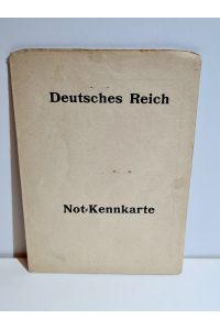 Deutsches Reich Not-Kennkarte, ausgestellt im Kennort Friedrichsgabe am 26. 8. 1945, gültig bis 1. September 1950.