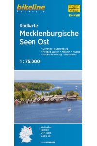 Bikeline Radkarte Deutschland Mecklenburgische Seen Ost . Neubrandenburg, Malchin, Neustrelitz, Müritz, Tollensesee, 1:75. 000, wasserfest/reißfest, GPS-tauglich mit UTM-Netz