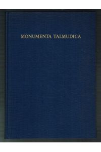 Monumenta Talmudica, Zweiter Band: Recht. -