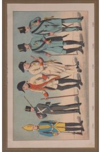 K. K. Offizierszöglinge - Invalide. Orig Farblithographie von Friedrich Sperl, um 1885.