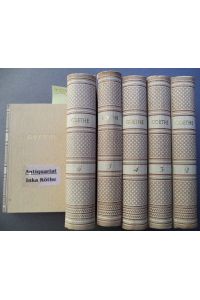 Goethes Werke in Auswahl - Herausgegeben und eingeleitet von Paul Wiegler. 6 sechs Bände - ++ Band 1 bis 6 ++