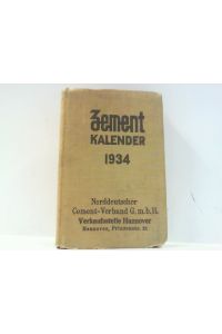 Zement Kalender 1934.