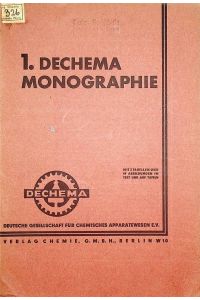 11 (ELF) VORTRAEGE ZUM CHEMISCHEN APPARATEWESEN : GEHALTEN AUF D. HAUPTVERSAMMLUNG D. DECHEMA (DT. GES. FUER CHEM. APPARATEWESEN E. V. ), BRESLAU 1929 (=DECHEMA-MONOGRAPHIEN ; 1 )