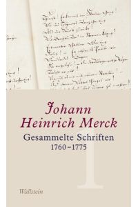 Gesammelte Schriften - Historisch-kritische und kommentierte Ausgabe / Gesammelte Schriften  - 1760-1775