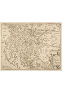Illyricum. Karte der ehemaligen römischen Provinz Illyrien.