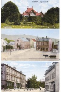 Kosten (Kostany) bei Teplitz, farbige Ansichtspostkarte um 1910.
