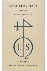 Rechenschaft  - über vierzig Jahre Verlagsarbeit 1925-1965. Ein Almanach.