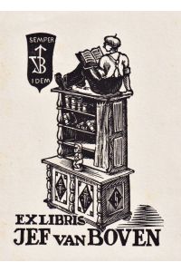 Exlibris Jef van Boven - Exlibris ex-libris Ex Libris bookplate