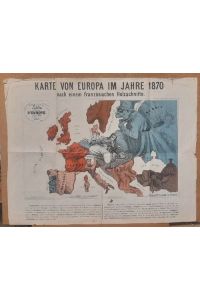 Karte von Europa im Jahre 1870 (Lithograph published by Charles Fuchs in Hamburg in 1914)