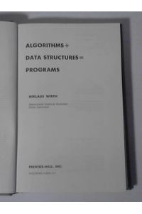 Algorithms + Data structures = programs