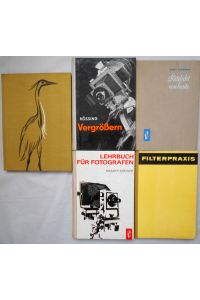 Schönes Konvolut 5 Bücher Fotografie: Drechsler, Moll: Tierfotografie. /Rössing: Vergrößern. /Horst Schrader: Blitzlicht von heute. /Krafft, Steiner: Lehrbuch für Fotografen. /Clauss, Meusel: Filterpraxis.
