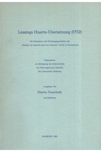 Lessings Huarte-Übersetzung (1752)