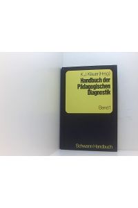 Handbuch der Pädagogischen Diagnostik. Band 1-4. [4 Bd. ].   - Bd. 1.
