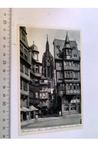 Frankfurt am Main, Stadtansichten u. Bauten, Durchblick Römerberg auf dem Dom Ansichtskarte