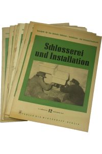 Konvolut 8 x Zeitschrift Schlosserei und Installation (1955)