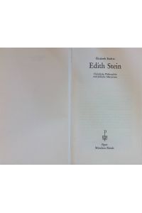 Edith Stein : christliche Philosophin und jüdische Märtyrerin.