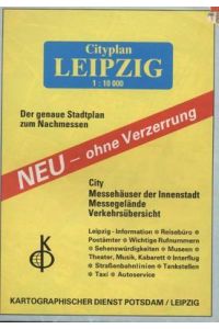 Cityplan Leipzig DDR 1990