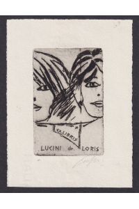 Ex Libris Lucini Loris - Exlibris ex-libris Ex Libris bookplate
