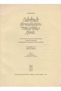 Zwanzig Jahre Wiederaufbau des Berliner Phonogramm-Archivs. [aus: Jahrbuch für musikalische Volks- und Völkerkunde, Bd. 6].