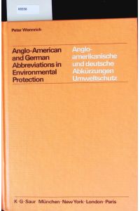Anglo-American and German abbreviations in environmental protection.