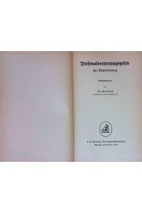 Personalvertretungsrecht mit Wahlordnung  - Beck'sche Kommmentare, Bd.XIV