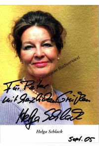 Original Autogramm Helga Schlack /// Autogramm Autograph signiert signed signee