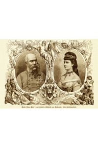 Kaiserpaar - Kaiserin Elisabeth Sisi Sissi Kaiser Franz Josef I. Österreich , Repro auf Bütten ,