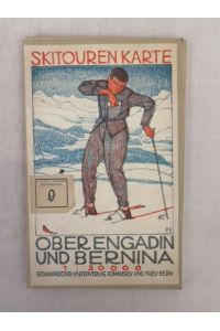 Oberengadin und Bernina. Skitouren Karte. 1:50000.   - Skitouren von Hans Kasper und Caspar Grass. Bearbeitung von Ch. Jacot-Guillarmod.