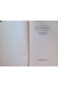 Parapsychologie - Grenzwissenschaft der Psyche  - Beihefte der Zeitschrift für Parapsychologie und Grenzgebiete der Psychologie, Bd.1
