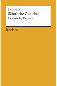 Sämtliche Gedichte: Lateinisch / Deutsch: Lat. /Dt. (Reclams Universal-Bibliothek)  - Lat. /Dt.