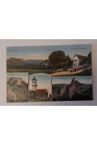 Ansichtskarte AK Mehrbildkarte Gelber Felsen, Teck, Ruine Rauber, Restauration z. Engelhof, Wielandstein