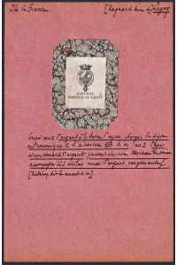 Baronne Domitille de Lagny - Ile de France / Wappen blason coat of arms armorial bookplate Exlibris ex-libris Ex Libris