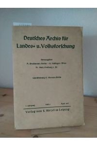 Deutsches Archiv für Landes- und Volksforschung. Jahrgang 1, Heft 2 (April 1937).