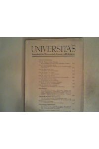 UNIVERSITAS, 11. JAHRGANG, HEFT 12, DEZ. 1956, ZEITSCHRIFT FUR WISSENSCHAFT, KUNST UND LITERATUR
