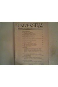 UNIVERSITAS, Zeitschrift für Wissenschaft, Kunst und Literatur, 11. Jahrgang, August 1956, Heft 8
