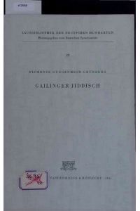 Gailinger Jiddisch.   - 22