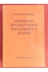 Lehrbuch des deutschen Zivilprozessrechts (Zivilprozeßrechts).