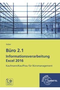 Büro 2. 1 Informationsverarbeitung Excel 2016  - Kaufmann/Kauffrau für Büromanagement