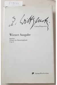 Synopse der Manuskriptbände V bis X (Ludwig Wittgenstein, Wiener Ausgabe) :