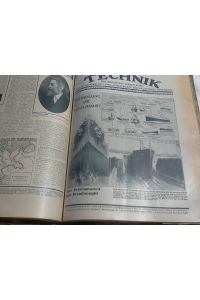 ( 52 Hefte in einem Band ) Illustrierte Technik. Vereinigt mit - Das Industrieblatt - und - Technik voran - Jg. 7 - 1929 Heft 1 bis 26 +++ nachgebunden Hefte 27 bis 52 aus dem JG. 6 aus 1928