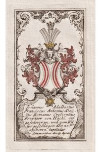 Johannes Adalbertus Franciscus Antonius Aloysius Romanus. . .  - Johannes Adalbertus Franciscus Antonius Aloysius Freiherr von Hacke Georgsorden / Wappen Ritter Ritterorden / Heraldik