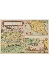 Carinthiae Dvcatvs, et Goritiae Palatinatvs, Wolf Lazio. Karte von Kärnten mit der Drau in der Bildmitte, im Süden das Fürstentum Görz.