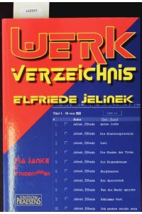 Werkverzeichnis Elfriede Jelinek.