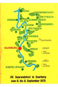 XV. Saarweinfest in Saarburg vom 6. bis 8. September 1975
