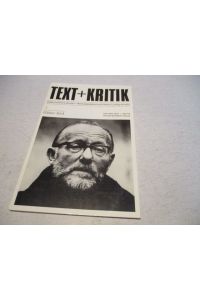 Text+Kritik. Zeitschrift für Literatur. 5 Günter Eich.