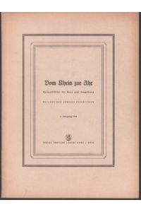 Vom Rhein zur Ahr. heimatblätter für Bonn und Umgebung. 7. Jahrgang 1953. Beilage der Bonner Rundschau.